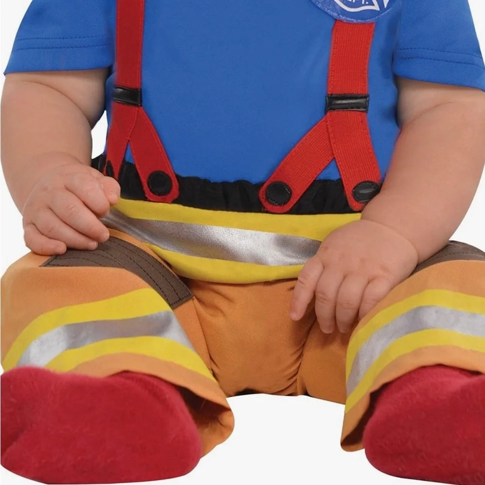 INFANT BABY BOY FIRST FIREMAN HALLOWEEN COSTUME SIZE 6-12 MONTHS